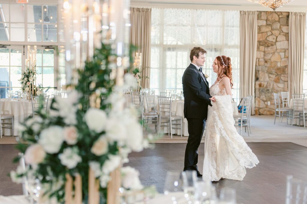 Bride and groom first dance before reception at New Jersey venues 