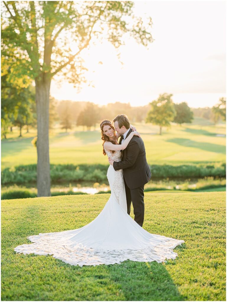 Bride and groom portraits at Fiddler's Elbow Country Club