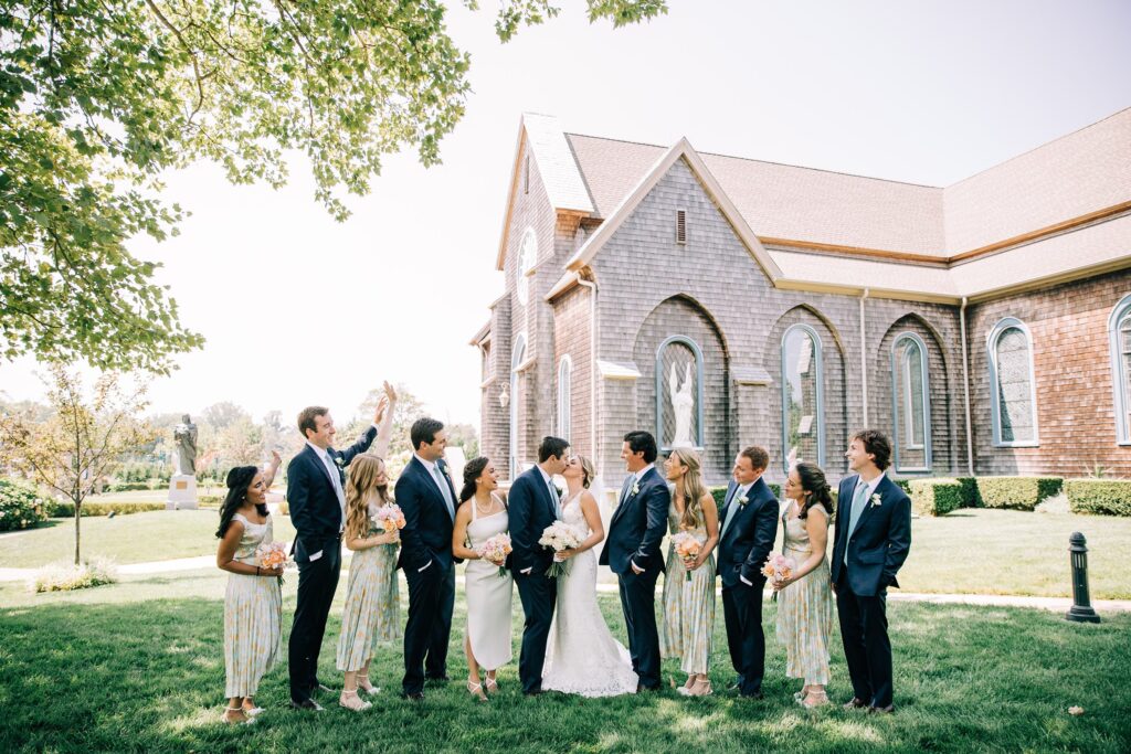 Bridal party portraits for Rumson Country Club River House Wedding