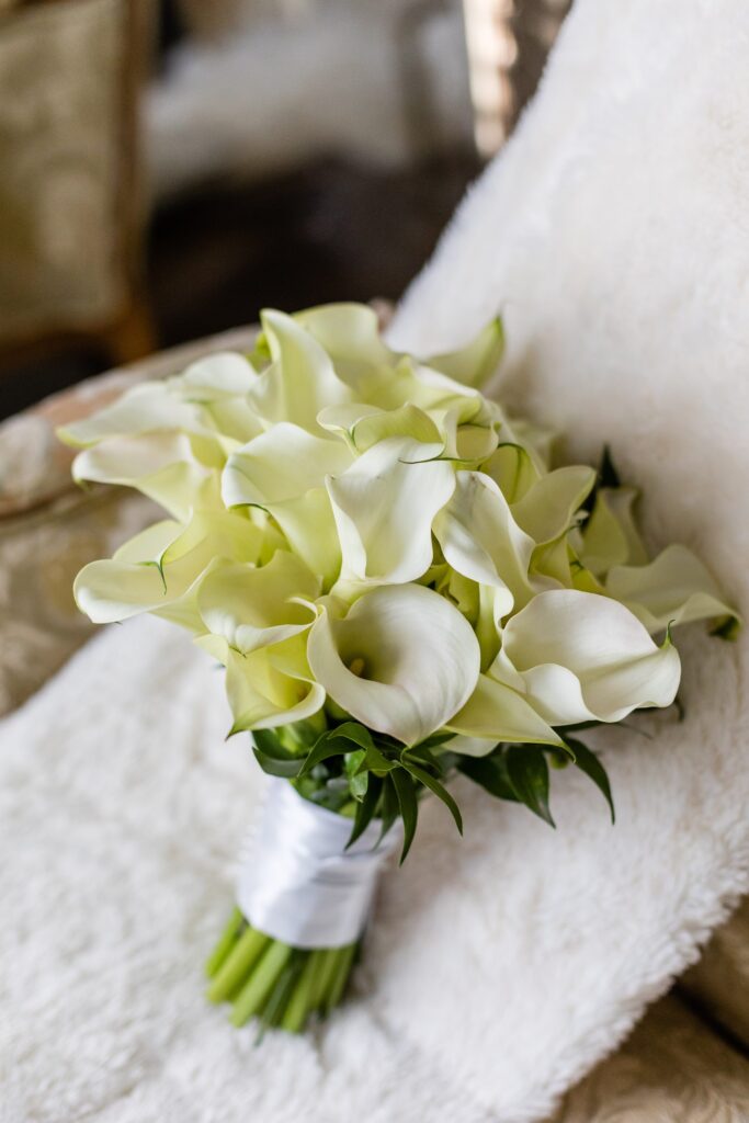 Calla Lily bridal bouquet for Spring Lake Bath & Tennis Club wedding
