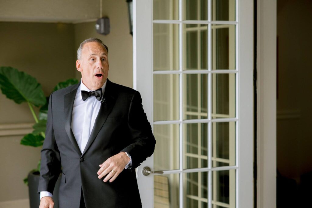 Dad's first look reaction to seeing his daughter on her wedding day